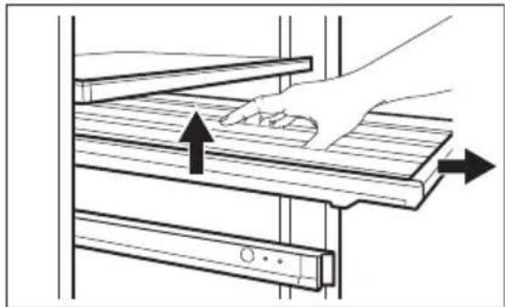 ELECTROLUX EWUD040B8B - Rimozione dei ripiani - 1