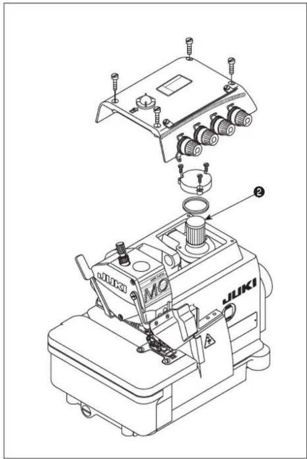 JUKI MO6800D - Ablassen und Einfüllen des Öls - 2