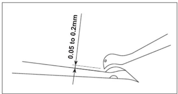 JUKI MO6800D - The relationship between the needle and the lower looper - 3