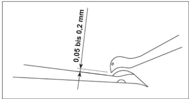 JUKI MO6800D - Beziehung zwischen Nadel und Untergreifer - 3