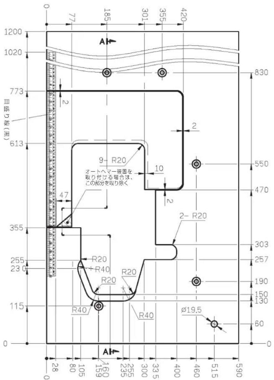 JUKI MO6800D - テーフル圖面 - 3