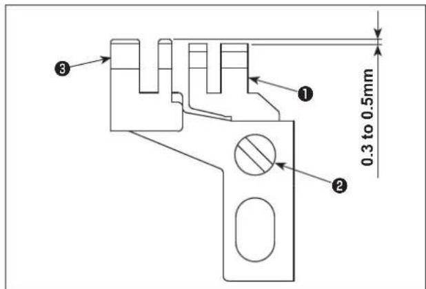 JUKI MO6800D - Adjusting the auxiliary feed dog height - 1