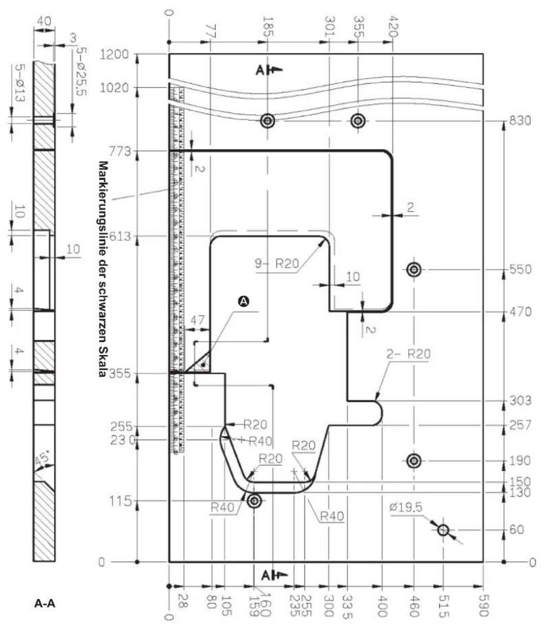 JUKI MO6800D - Position des Nadelfadenhebels und der Nadelfadenführung - 10