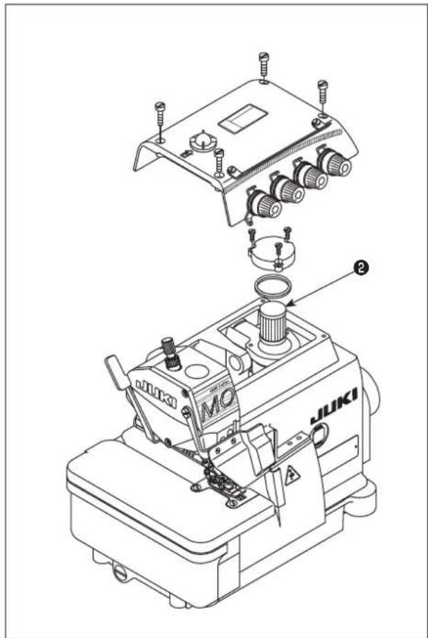 JUKI MO6800D - Drainage and refill the oil - 2