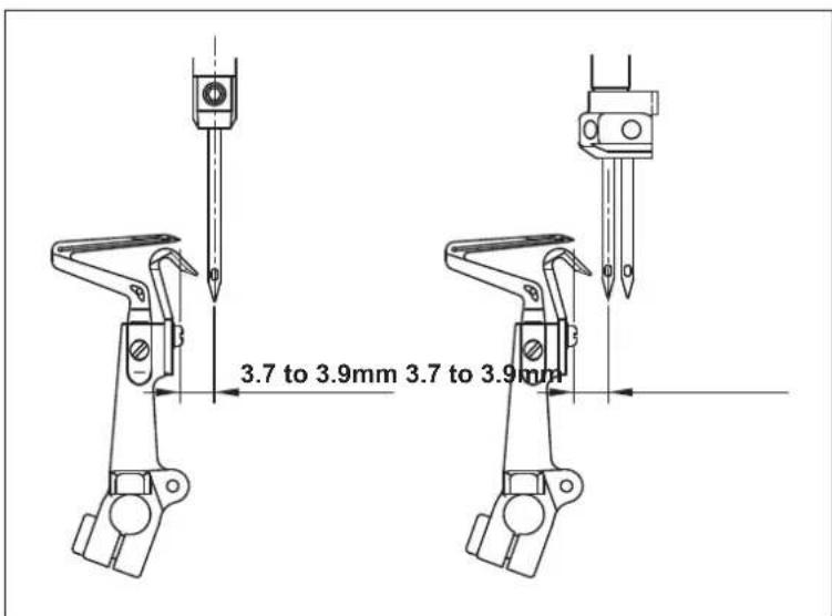 JUKI MO6800D - The relationship between the needle and the lower looper - 1