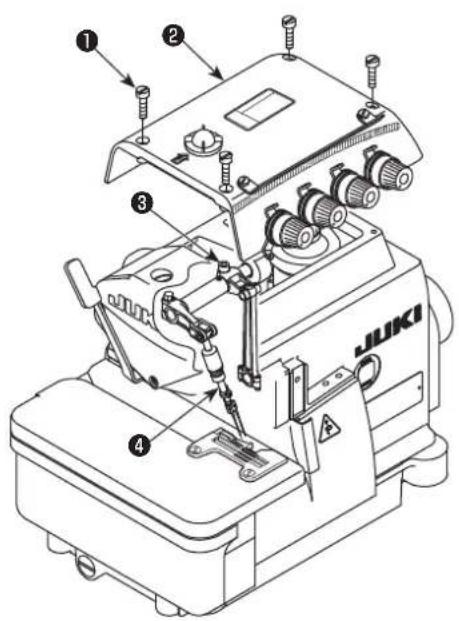 JUKI MO6800D - AJUSTE DE LA ALTURA DE LA AGUJA - 2