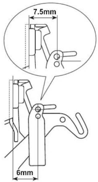 JUKI MO6800D - Position of the needle thread take-up and the needle thread guide - 1