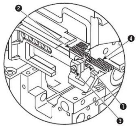 JUKI MO6800D - Adjusting the feed dog height - 1
