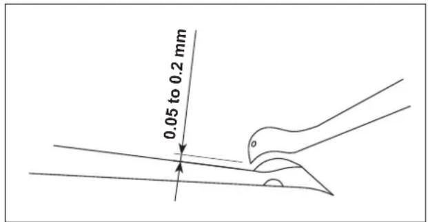 JUKI MO6800S - The relationship between the needle and the lower looper - 3