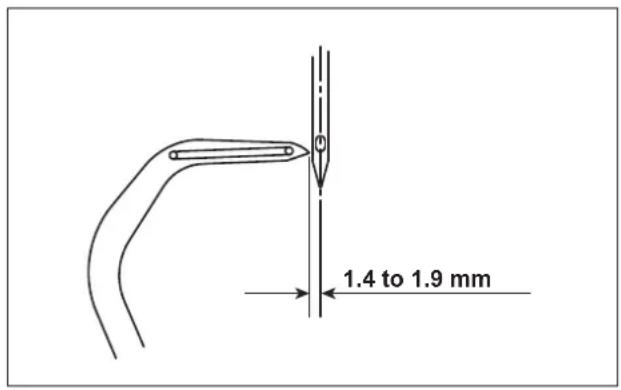 JUKI MO6800S - The relationship between the needle and the lower looper - 4