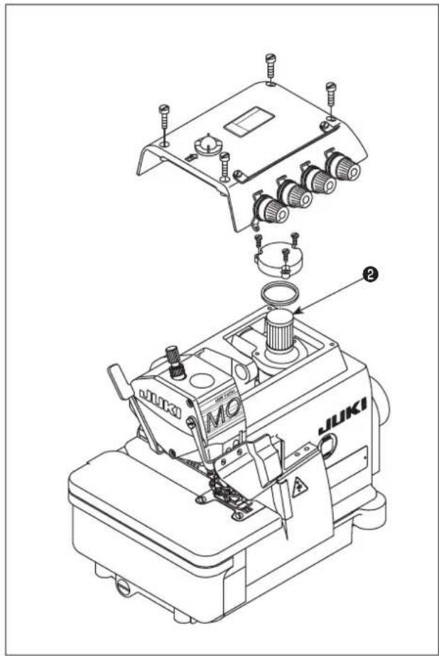 JUKI MO6800S - Ablassen und Einfüllen des Öls - 2