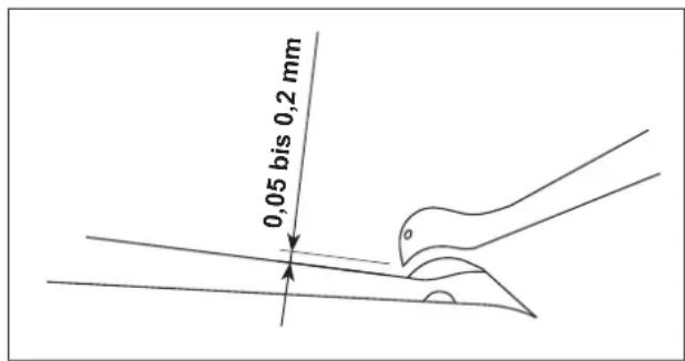 JUKI MO6800S - Beziehung zwischen Nadel und Untergreifer - 3