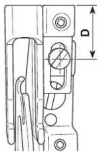JUKI MO6800S - Position of the needle thread take-up and the needle thread guide - 6