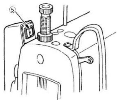 Technical diagram of a mechanical assembly with labeled component ⑤