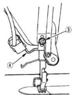 Technical diagram of a mechanical assembly with numbered components, likely for assembly or maintenance instructions.