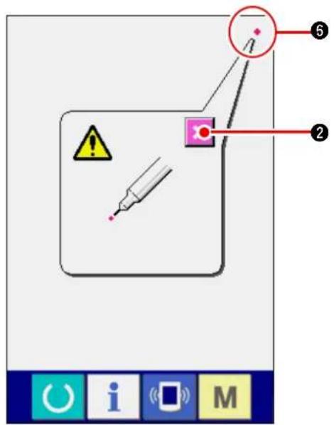 JUKI IP420 - 4) Appuyer en haut et à gauche. - 1
