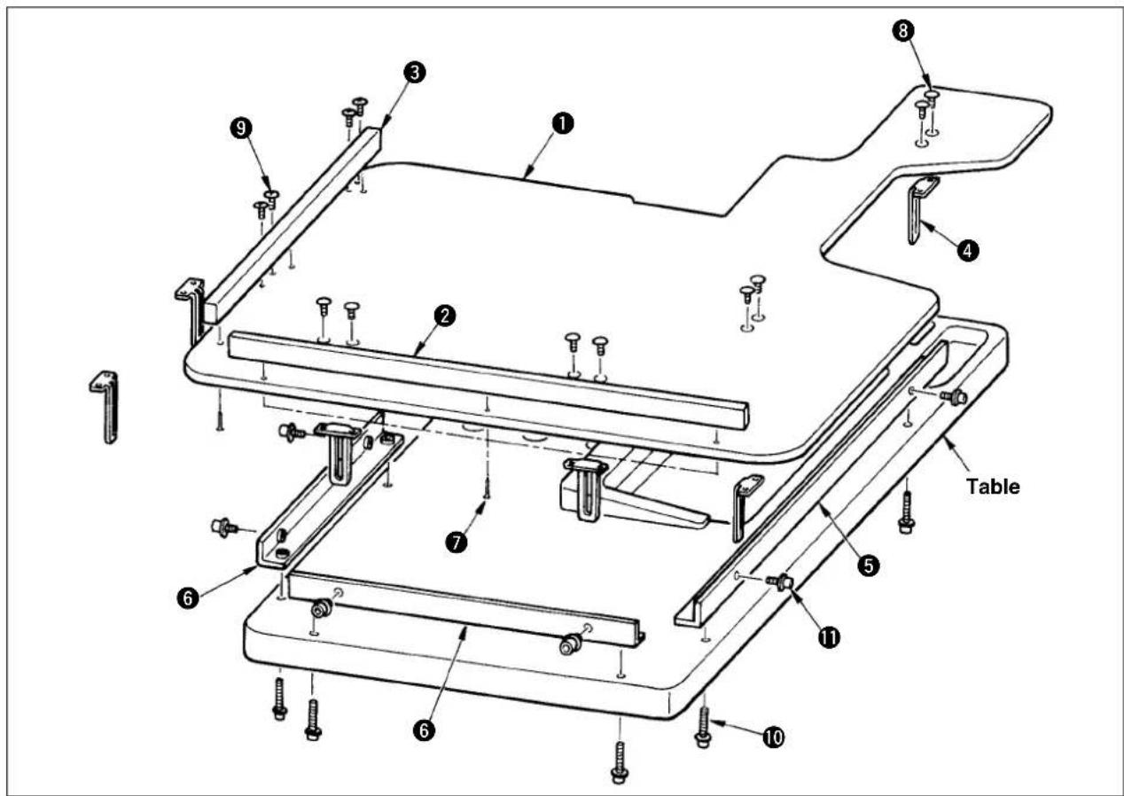 JUKI IP420 - 3-13 Montage de la table de travail (PLAN de travail) - 1