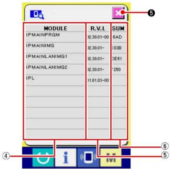 JUKI IP420 - Affichage des informations de version - 3