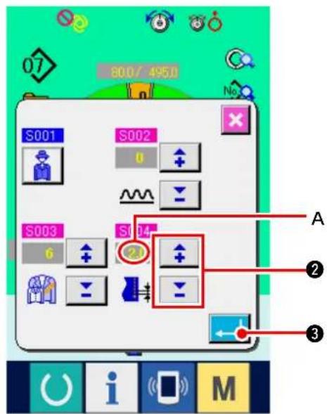 JUKI IP420 - 8-6 Changement des valeurs de réglage de base - 4