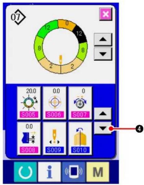 JUKI IP420 - Changement de la position du cran supérieur du programme - 4