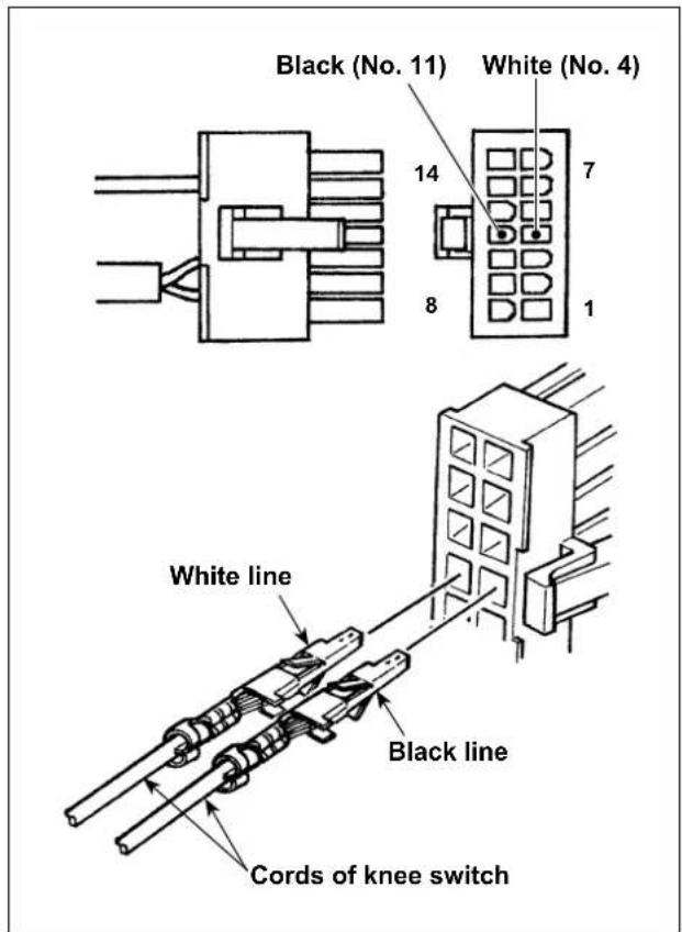 JUKI LU1561N - Installation of the knee switch - 2