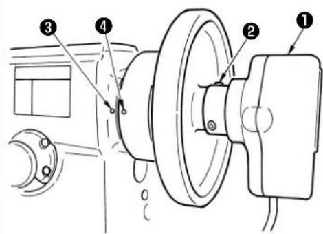 Technical diagram of a mechanical assembly with numbered components, likely illustrating a gear or cam mechanism.