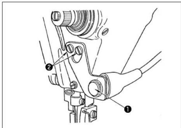 Technical diagram showing mechanical assembly with labeled parts 1 and 2
