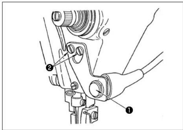 Technical diagram showing mechanical assembly with labeled parts 1 and 2