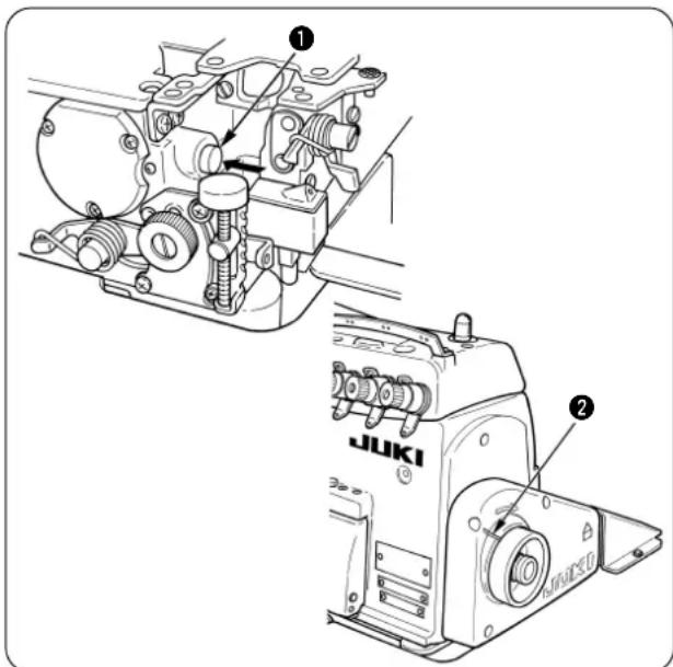 JUKI MO6700S - 縫目長さの調節/Adjusting the stitch length/Einstellen der stichlänge/Reglage de la longueur des points/Modo de ajustar la longitud de punta/Regolazione della lunghezza del punto/縫距長度的調節 - 1
