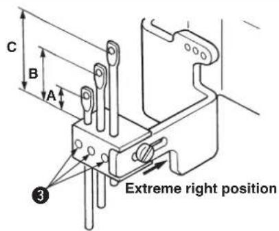 JUKI MF7200D - Adjusting the silicon container thread guide - 3