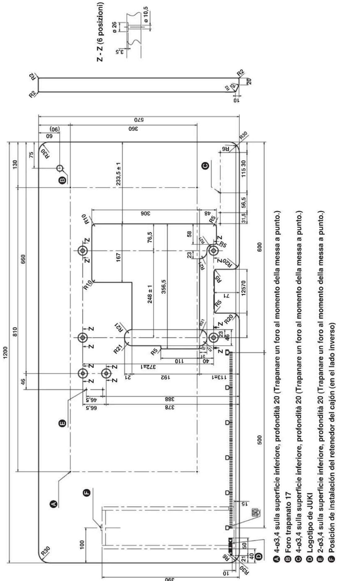 JUKI MF7200D - Installazione dei gommini - 2