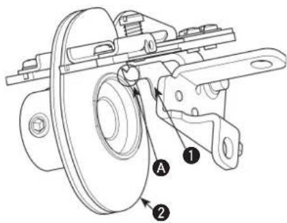 JUKI MF7200D - Ajuste de la placac de prevencion de enrollamento del hilo del enlazador - 2