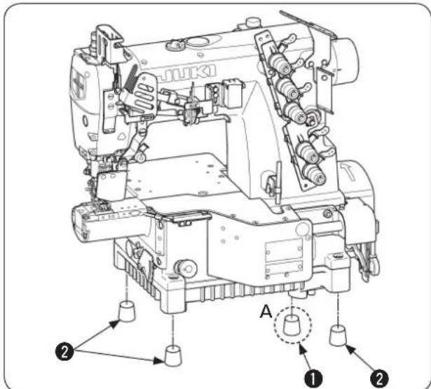 JUKI MF7200D - Instalacion de la almohadilla de goma - 1