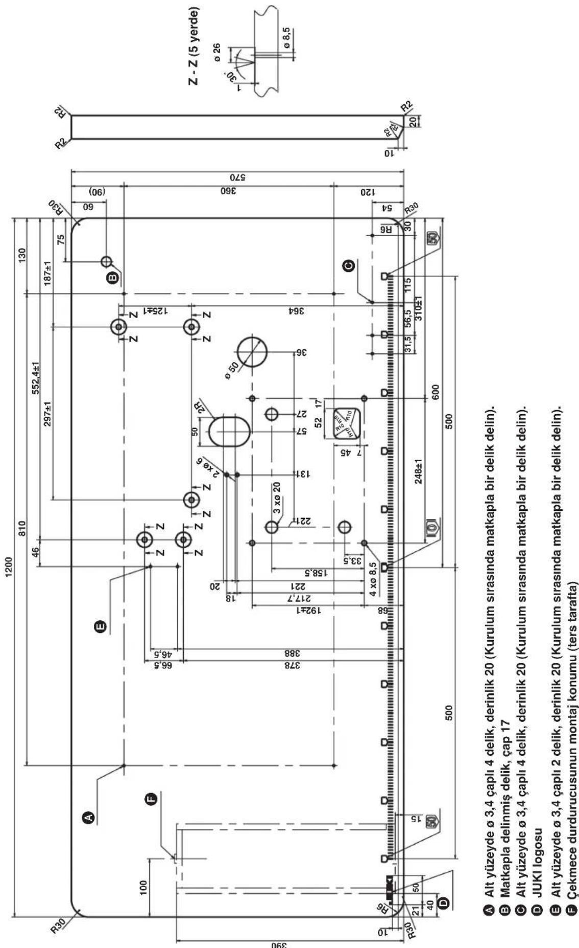 JUKI MF7200D - Lastik tamponun takilmasi - 1