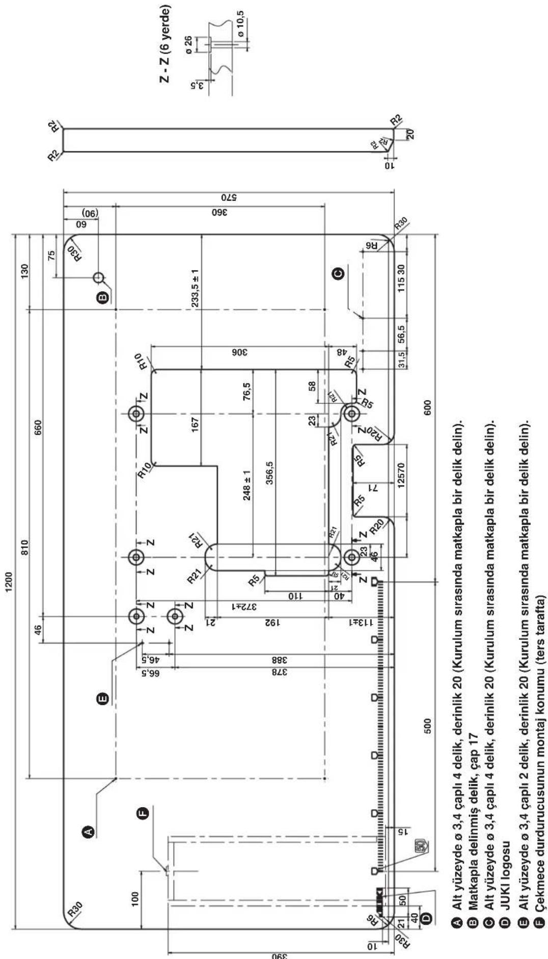 JUKI MF7200D - Lastik tamponun takilmasi - 2
