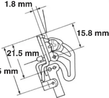 1.8 mm 21.5 mm mm 15.8 mm