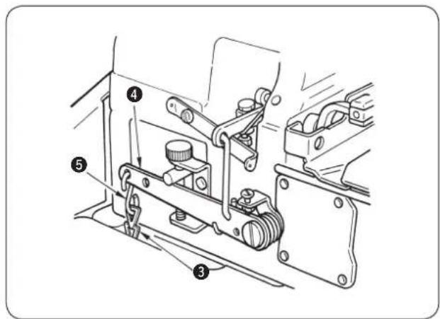 Technical diagram of a mechanical assembly with numbered components, likely for assembly or maintenance instructions.