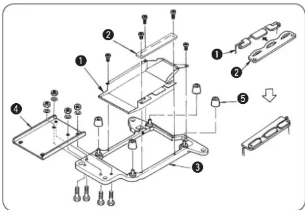 JUKI MO6700DA - 全沈式の場合 / Fully-sunken type / Voll versenkter typ / Type entièrement encastré / Tipo totalmente hundido / Tipo completamente affondata / 落地式时 / Tam gömme tip - 1