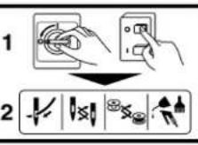 JUKI MO6700DA - (Ⅱ) 警告絵表示および表示ラベルの説明 - 12