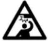 JUKI MO6900C - Explication des pictogrammes et étiquettes d'avertissement - 9