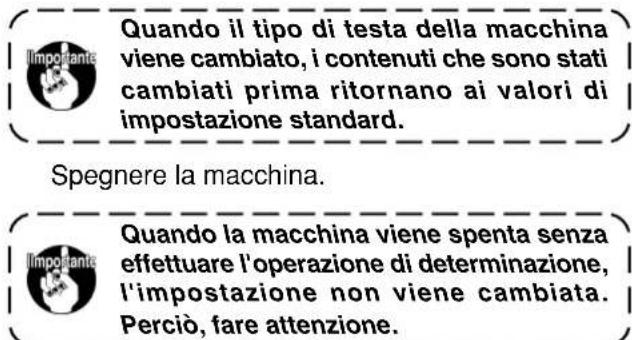 JUKI LB6 - Modalità di commutazione al modo di impostazione della funzione - 5