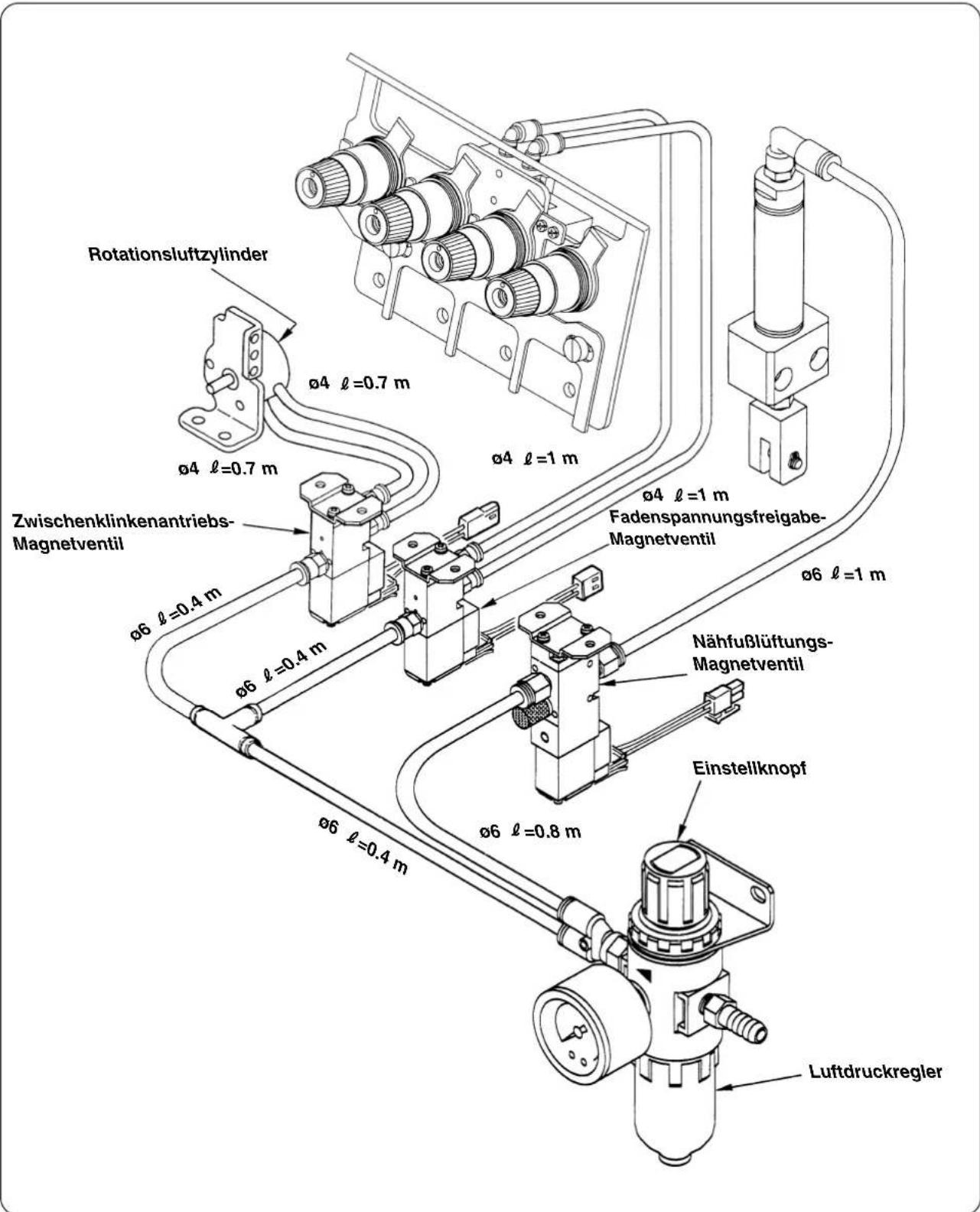 JUKI LB6 - Luftleitungszeichnung - 1