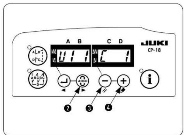 JUKI LB6 - Impostazione della funzione di rientro della catenella - 8
