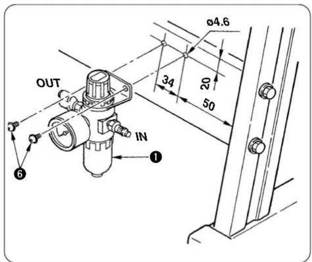 JUKI LB6 - Installing the air regulator - 3