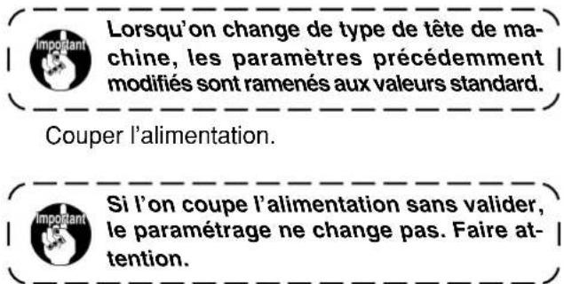 JUKI LB6 - Comment passer en mode de paramétrage des fonctions - 6