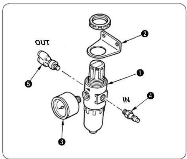 JUKI LB6 - Installing the air regulator - 2