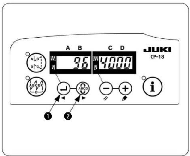JUKI LB6 - Modalità di commutazione al modo di impostazione della funzione - 4