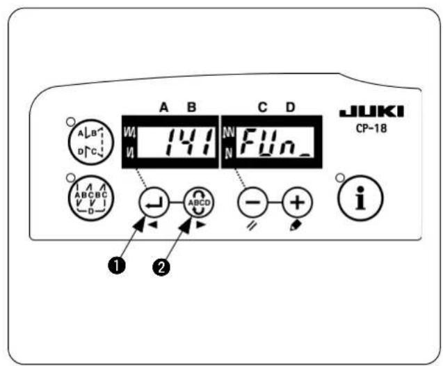 JUKI LB6 - Changeover to the function setting mode [Changeover to the service mode] - 3