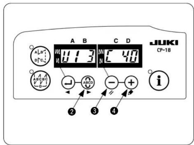 JUKI LB6 - Umschaltung auf den Funktionseinstellmodus [Umschaltung auf Wartungsmodus] - 9