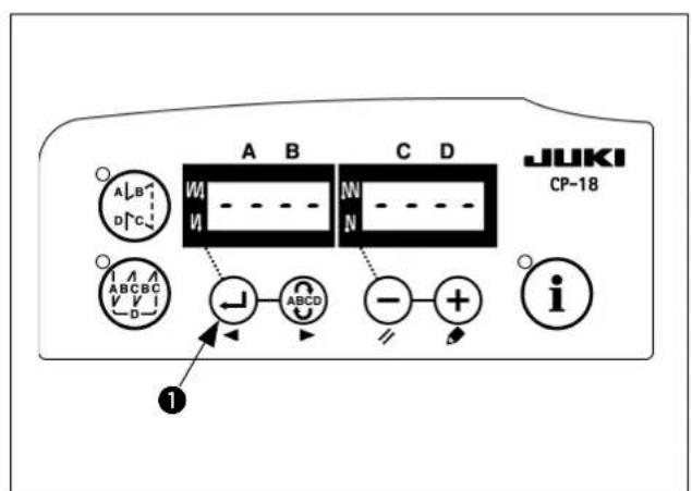 JUKI LB6 - Changing procedure under the normal mode - 4